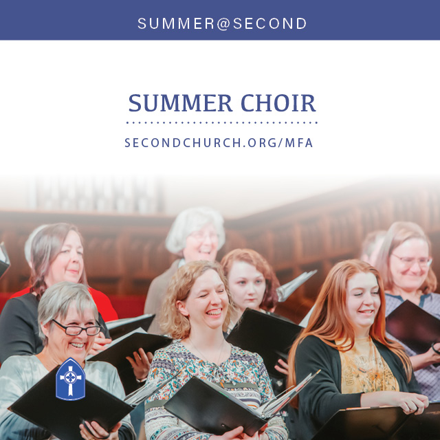 Come Sing at Church!

Summer Choir is open to anyone (6th grade and up). A short, one-hour rehearsal on Thursday is all that is required to sing on Sunday. Click here for more info.

